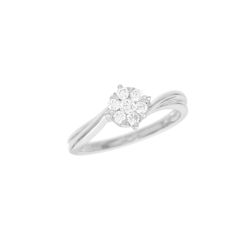 Prsten z bílého zlata s diamanty