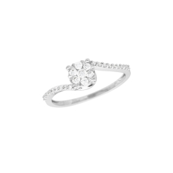 Prsten z bílého zlata s diamanty
