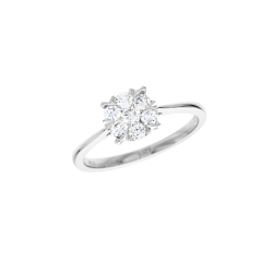 Prsten z bílého zlata s diamanty