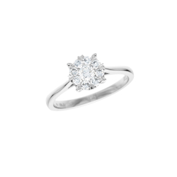 Prsten z bílého zlata s diamanty
