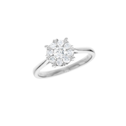 Prsten z bílého zlata s diamanty