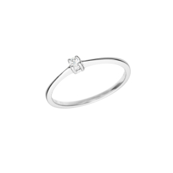 Prsten z bílého zlata s diamantem