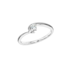 Prsten z bílého zlata s diamantem