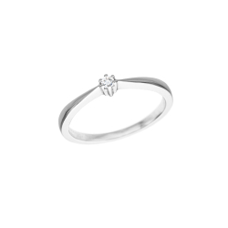 Prsten z bílého zlata s diamantem