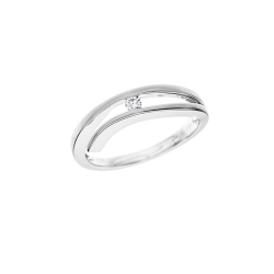 Prsten z bílého zlata s diamantem