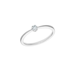 Prsten z bílého zlata s diamanty