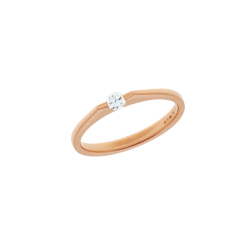 Prsten z růžového zlata s diamantem