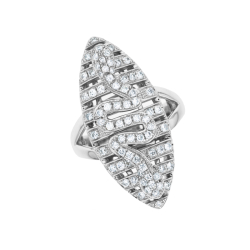 Prsten z bílého zlata s diamanty