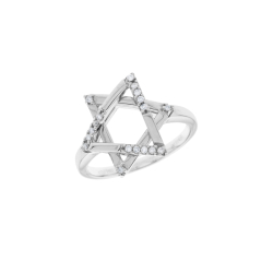 Prsten z bílého zlata s diamanty