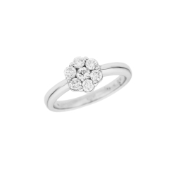 Prsten z bílého zlata s diamanty