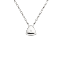 Přívěsek z bílého zlata s diamantem na řetízku o délce 45cm