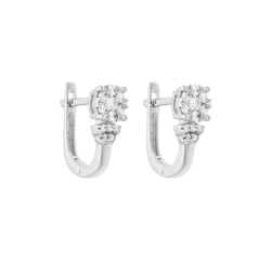 Náušnice z bílého zlata s diamanty