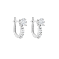 Náušnice z bílého zlata s diamanty