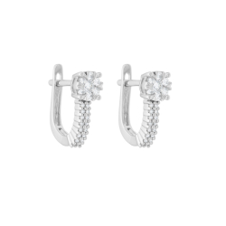 Náušnice z bílého zlata s diamanty