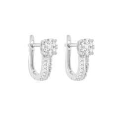 Náušnice z bílého zlata s diamanty