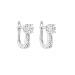 Náušnice z bílého zlata s diamanty