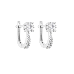 Náušnice z bílého zlata s diamanty
