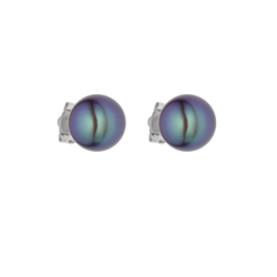 Náušnice z bílého zlata se sladkovodní perlou v několika barevných variantách