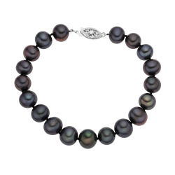 Náramek ze sladkovodních perel, zlatým zapínáním, délka 19cm. Různé barvy