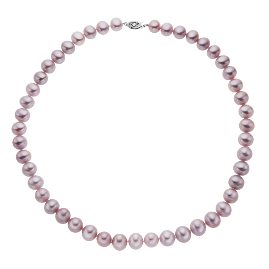 detail Náhrdelník ze sladkovodních kultivovaných růžových perel se zlatým zapínáním