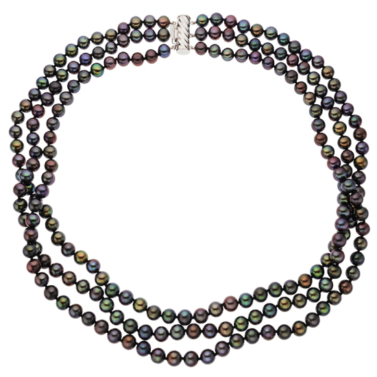 detail Náhrdelník z kultivovaných sladkovodních perel se zlatým zapínáním