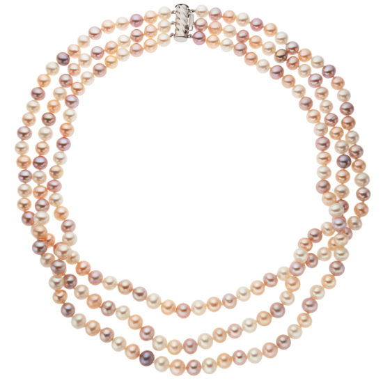 detail Náhrdelník z kultivovaných sladkovodních perel se zlatým zapínáním