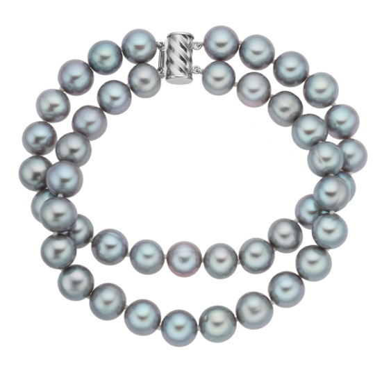 detail Náramek ze sladkovodních perel a zlatým uzávěrem v různých barvách