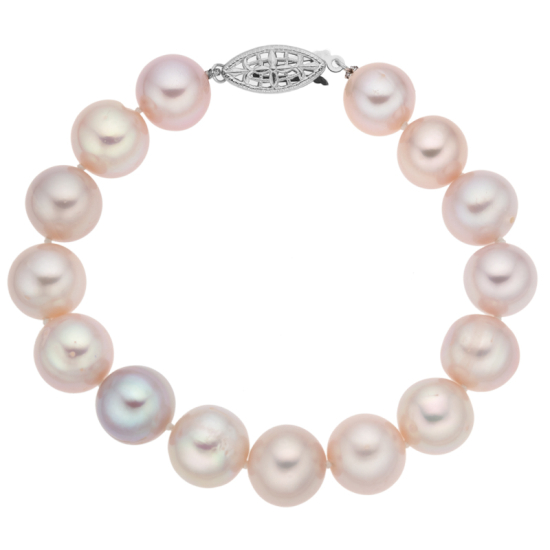 detail Náramek ze sladkovodních perel a zlatým zapínáním v různých barvách