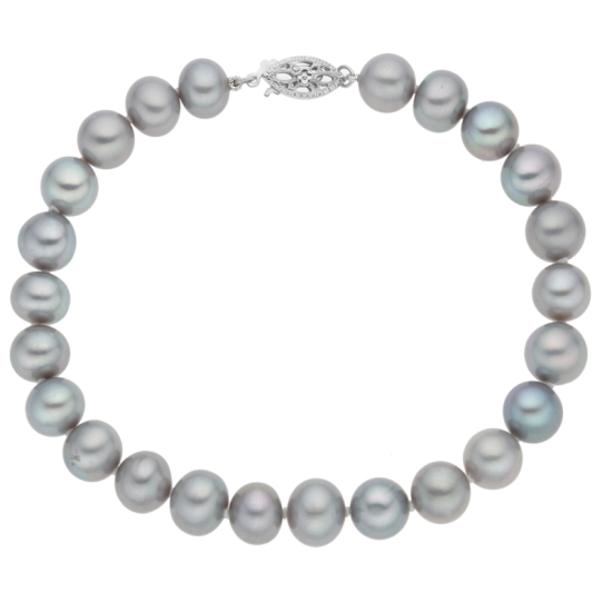 detail Náremek ze sladkovodních perel a zlatým zapínáním v různé barvách