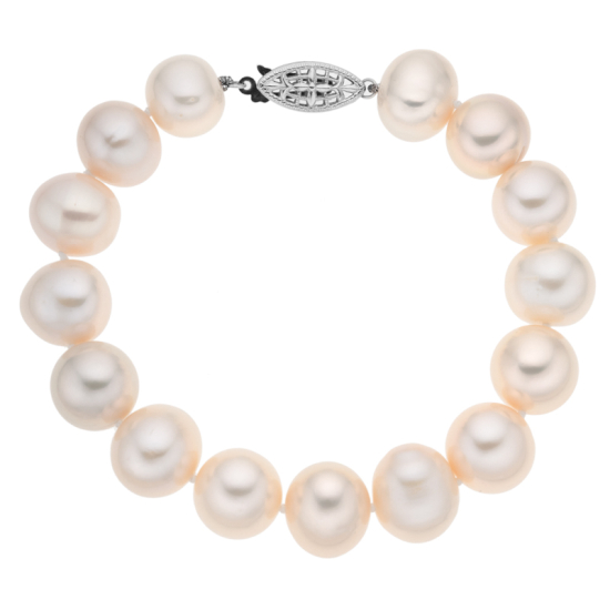 detail Náramek ze sladkovodních perel se zlatým uzávěrem v několika barvách