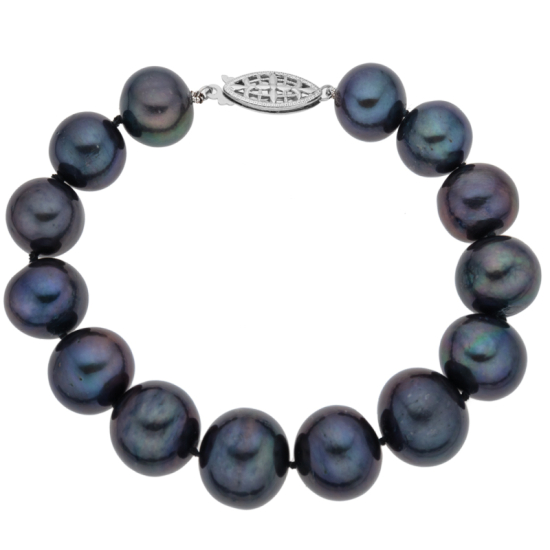 detail Náramek ze sladkovodních perel se zlatým uzávěrem v několika barvách