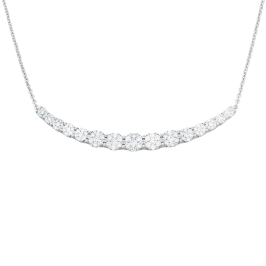 detail Náhrdelník z bílého zlata s diamanty, délka 45cm s možností zkrácení