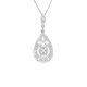 náhled Přívěsek z bílého zlata ve stylu art deco s diamanty. Délka řetízku 44cm