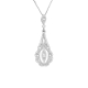 náhled Přívěsek z bílého zlata ve stylu art deco s diamanty. Délka řetízku 45cm