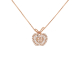 náhled Přívěsek z růžového zlata s diamanty na řetízku o délce 45cm, zkrácení na 42cm