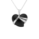 náhled Přívěsek z bílého zlata s onyxem a diamanty. Řetízek o délce 44,5cm