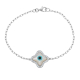 náhled Náramek z bílého zlata s perletí, tyrkysem, onyxem a diamanty. Délka 18cm