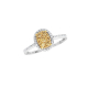 náhled Prsten z bílého zlata s bílými a žlutými diamanty