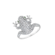 náhled Prsten z bílého zlata s diamanty ve tvaru žáby