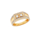 náhled Pánský prsten ze žlutého zlata s diamanty