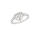 náhled Prsten z bílého zlata ve tvaru srdce s diamanty