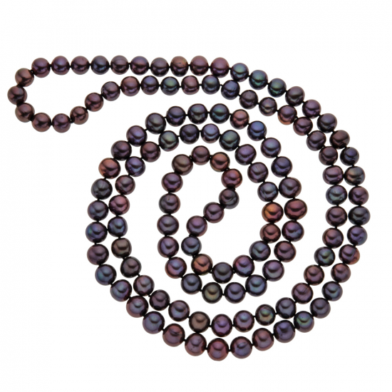 detail Náhrdelník ze sladkovodních kultivovaných černých perel