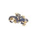 náhled Brož - ještěrka ze žlutého zlata se safíry a diamanty. Délka 2,20cm